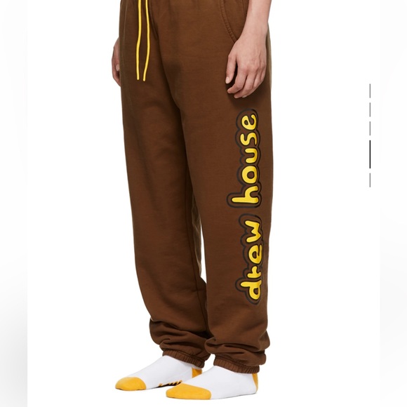 DREW HOUSE Brown Pants Cartoon Font Size Medium - Picture 1 of 7